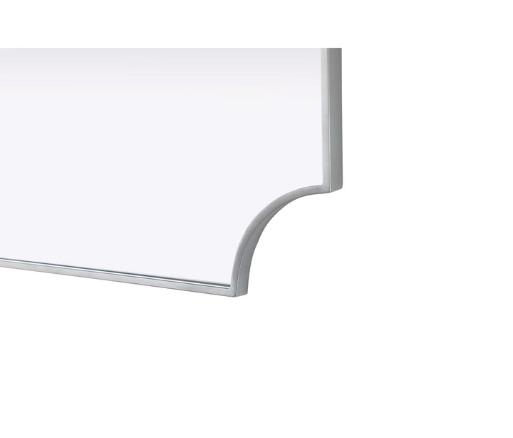 Notched Metal Mirror 22X30 Inch In Silver
