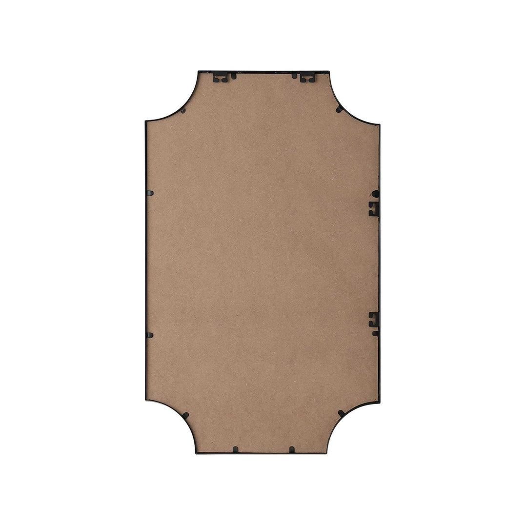Notched Metal Mirror 22X36 Inch In Black
