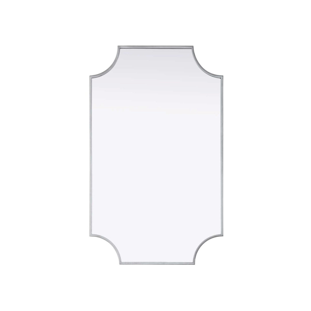 Notched Metal Mirror 22X36 Inch In Silver by Elegant Kitchen and Bath