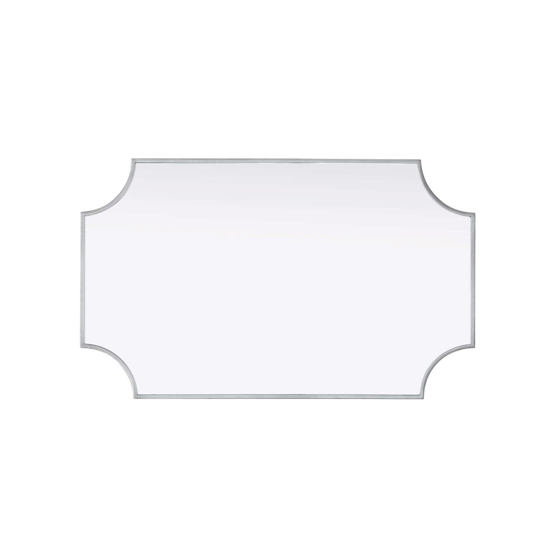 Notched Metal Mirror 22X36 Inch In Silver