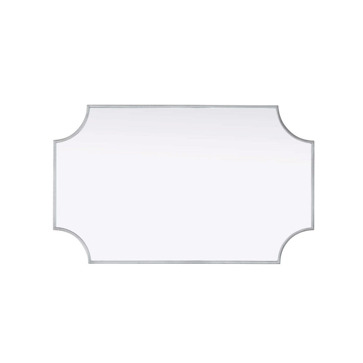 Notched Metal Mirror 22X36 Inch In Silver