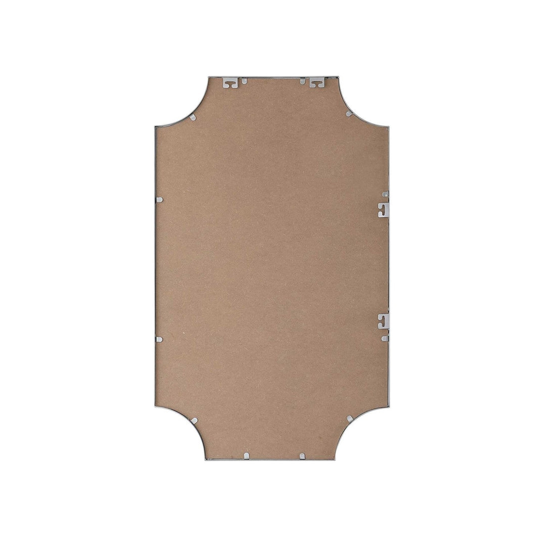 Notched Metal Mirror 22X36 Inch In Silver