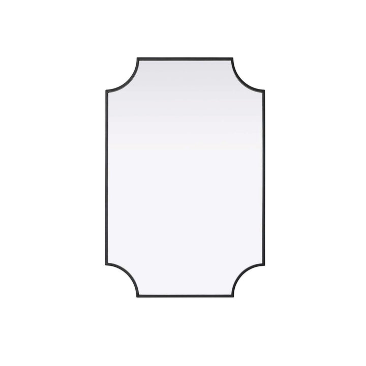 Notched Metal Mirror 24X36 Inch In Black by Elegant Kitchen and Bath