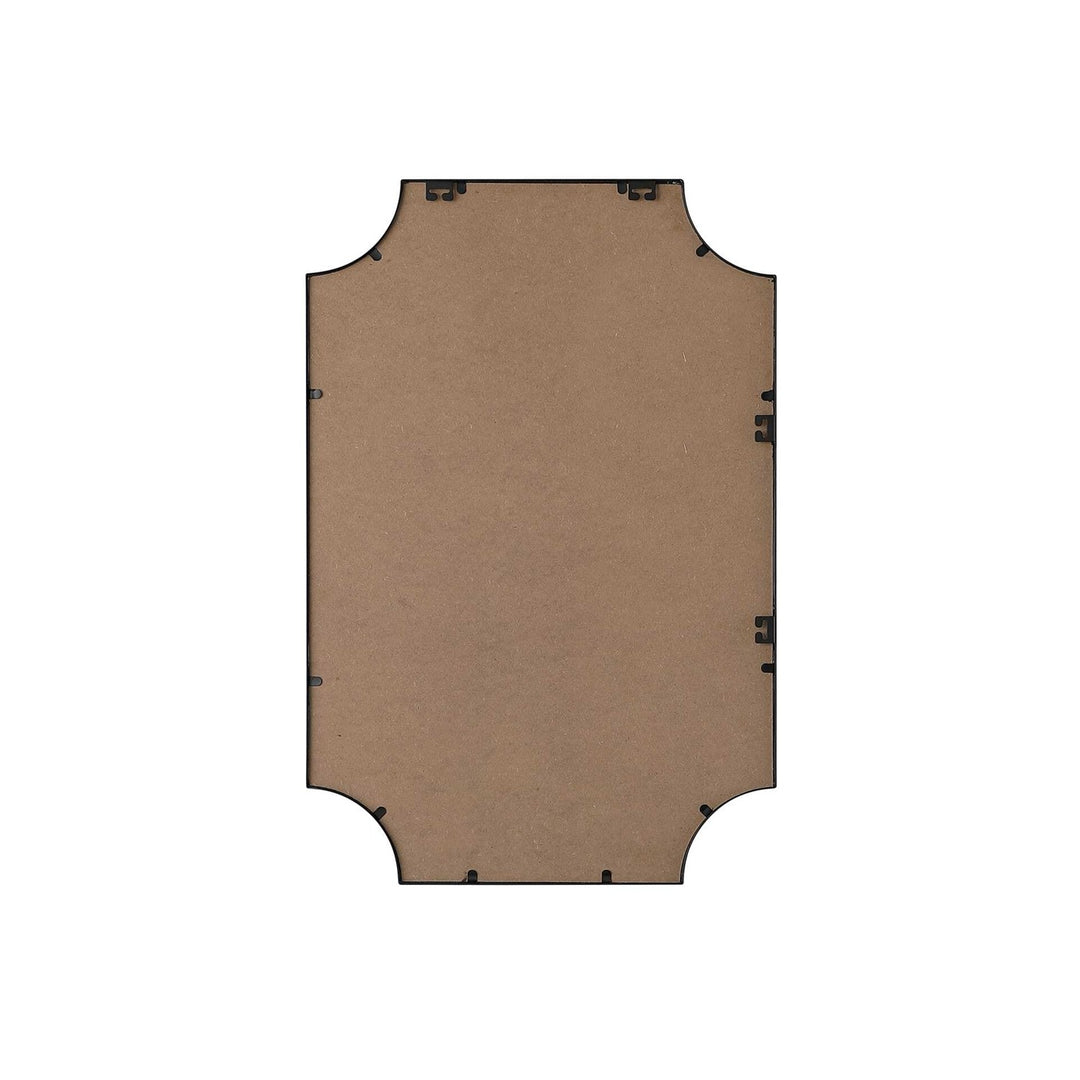 Notched Metal Mirror 24X36 Inch In Black