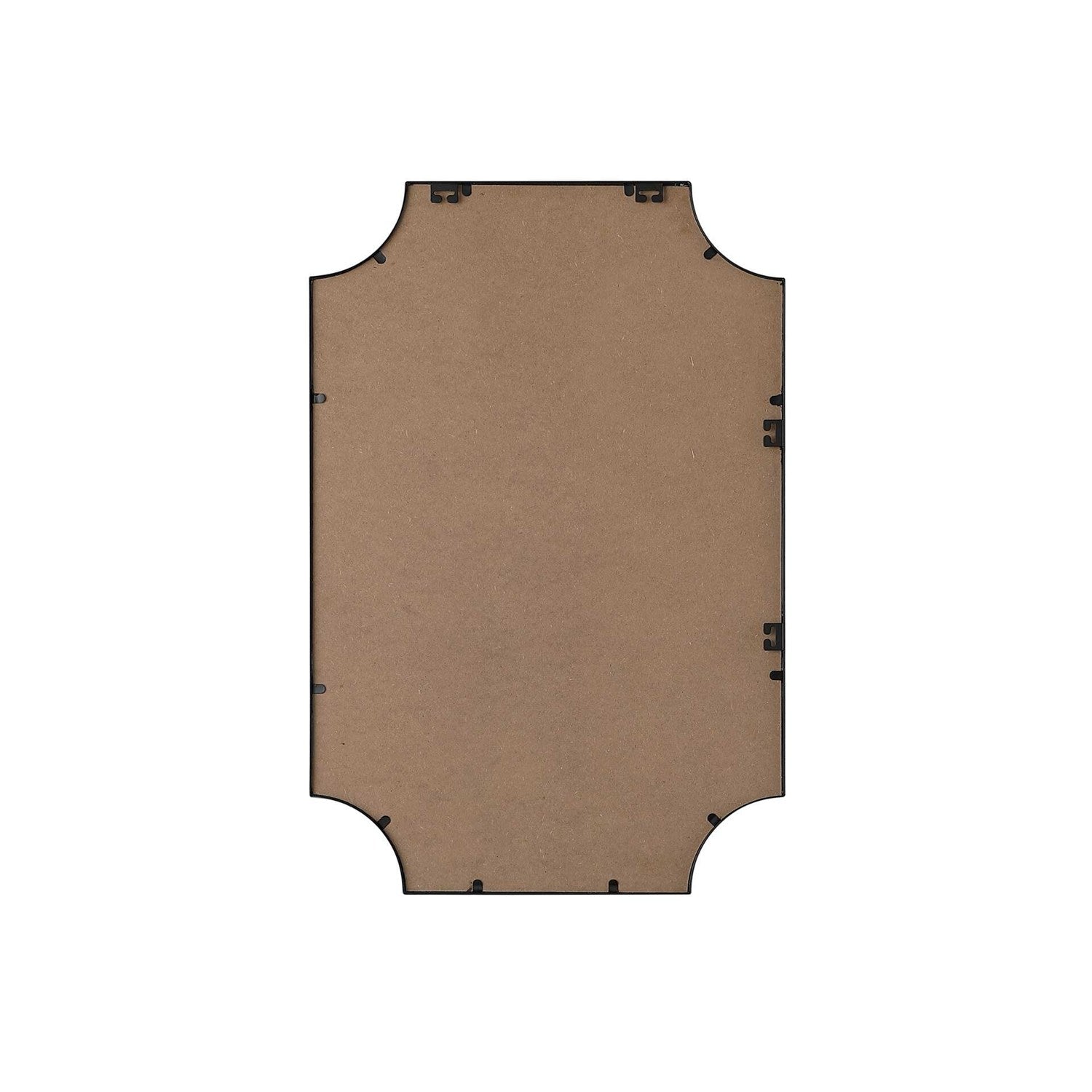 Notched Metal Mirror 24X36 Inch In Black