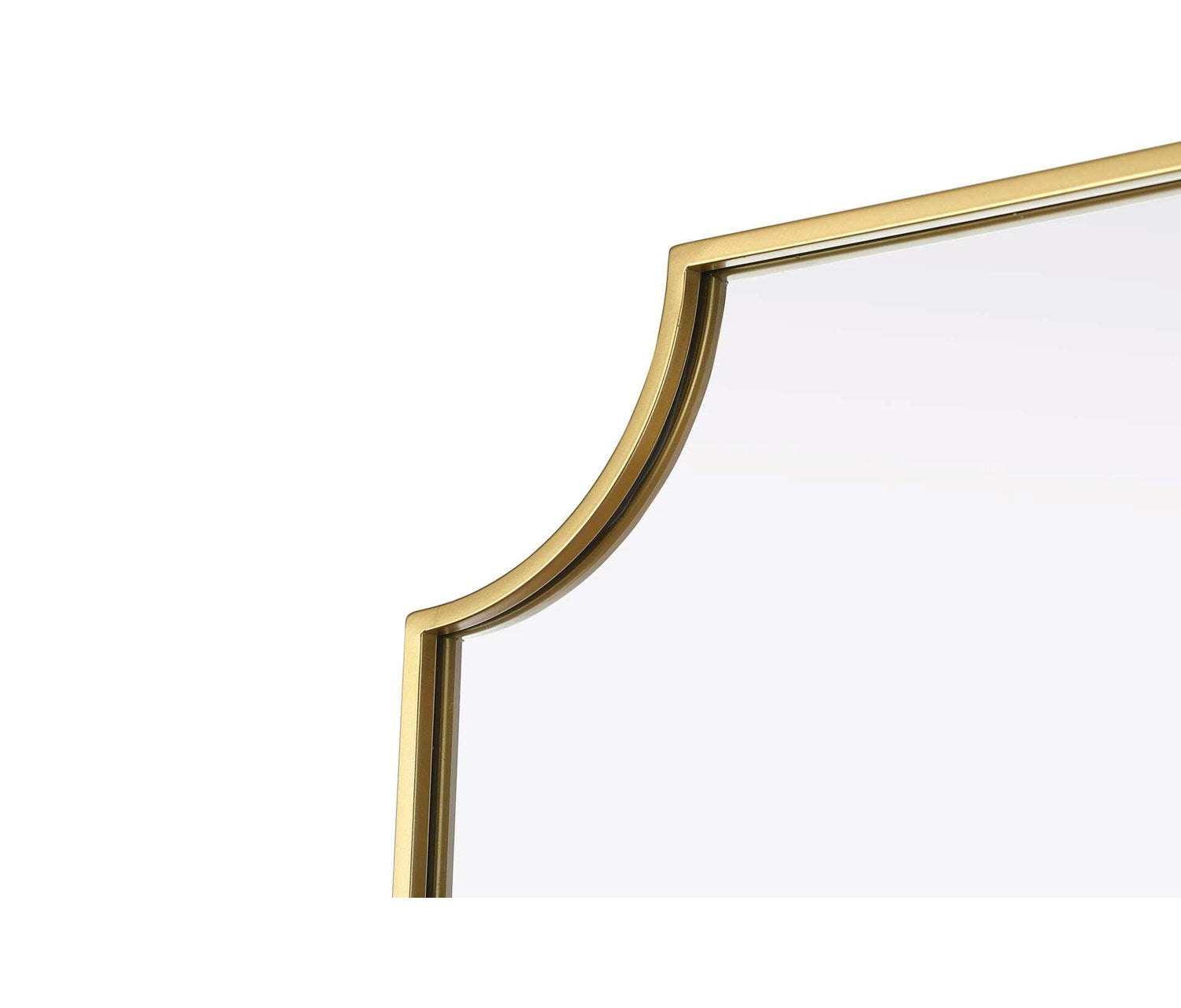 Notched Metal Mirror 24X36 Inch In Brass