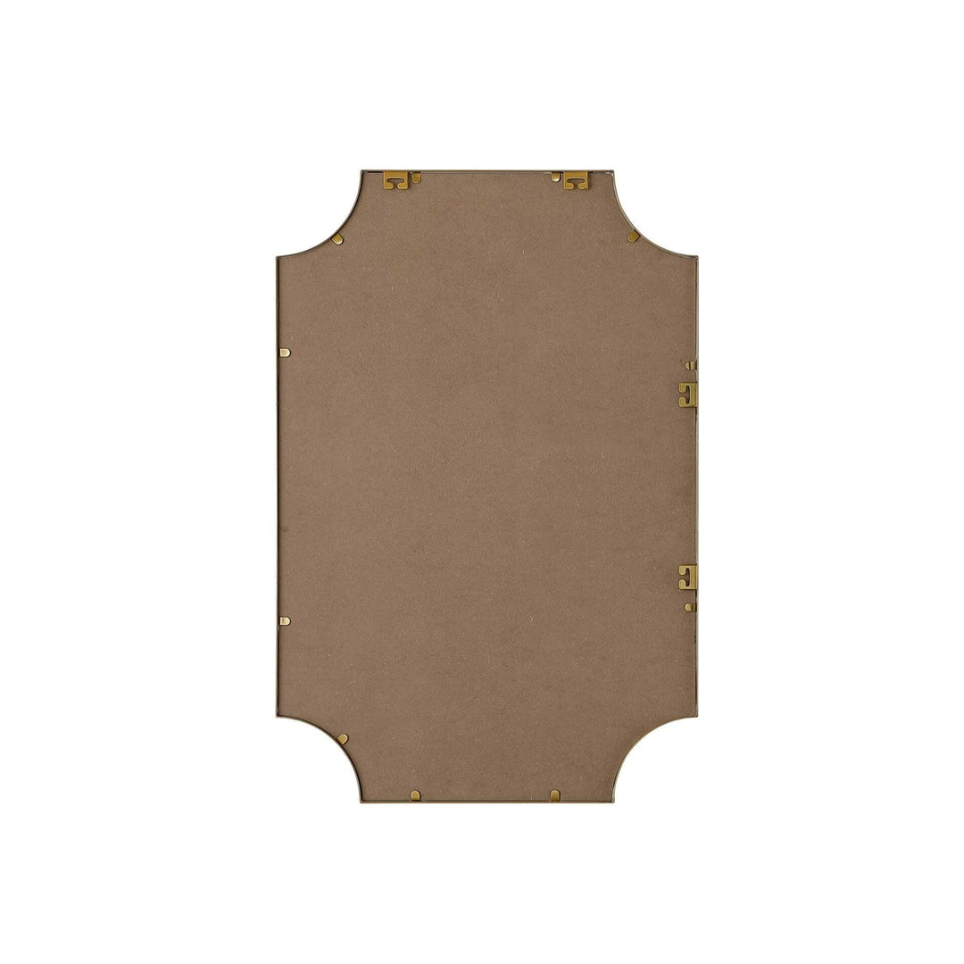 Notched Metal Mirror 24X36 Inch In Brass