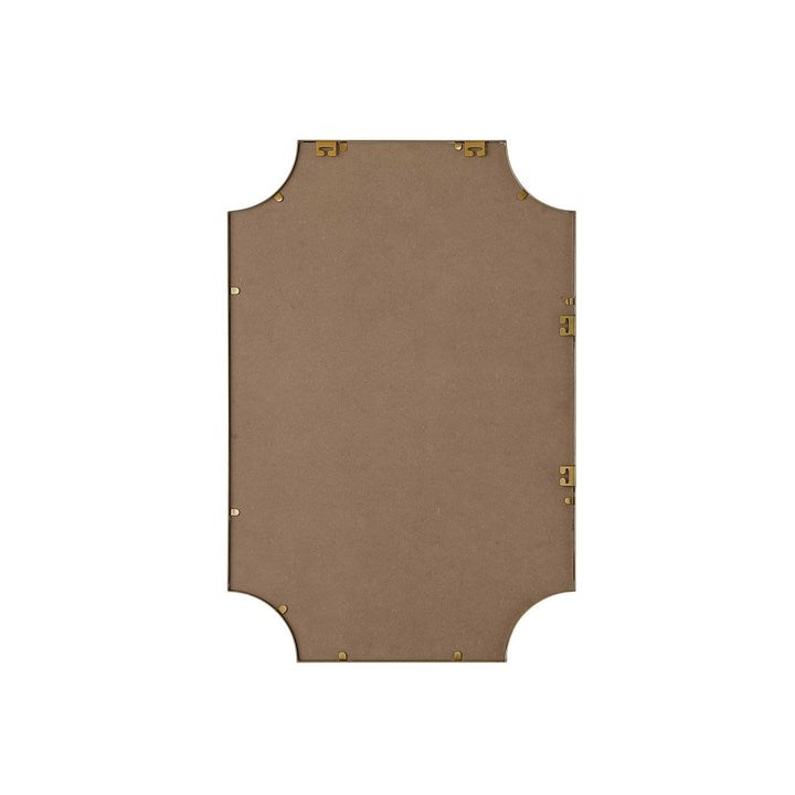 Notched Metal Mirror 24X36 Inch In Brass