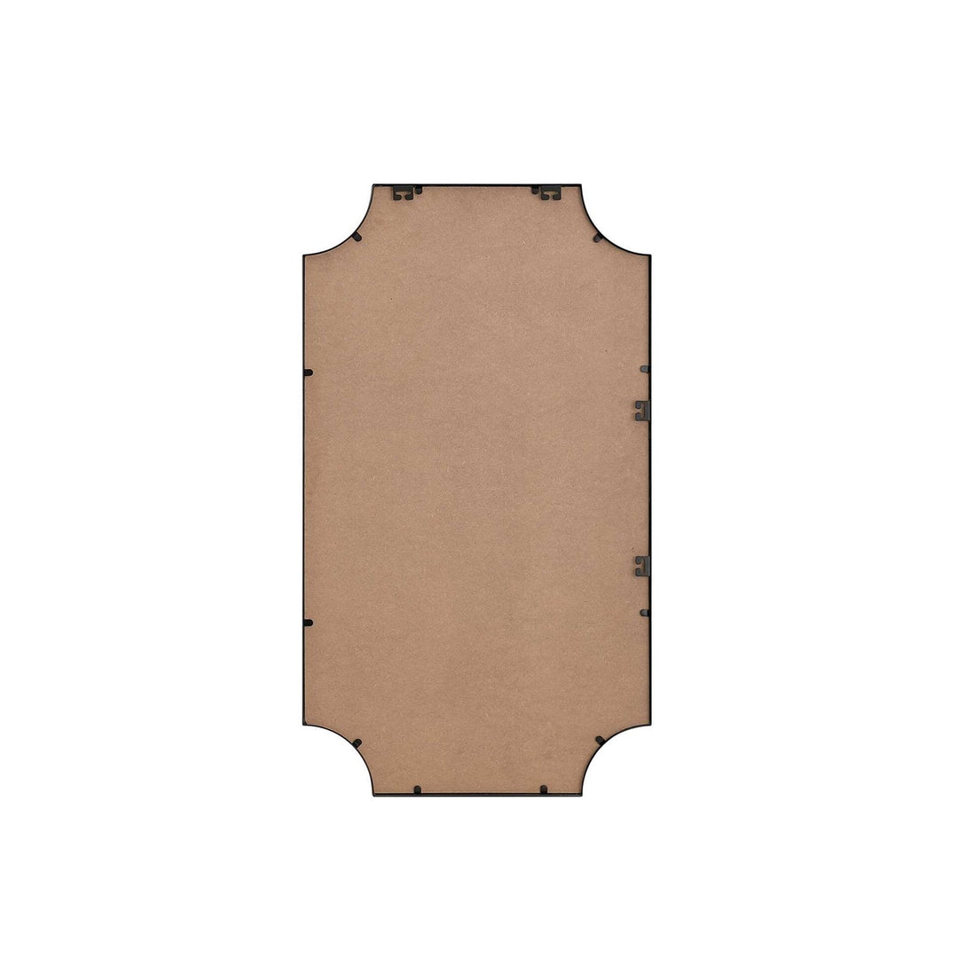 Notched Metal Mirror 24X42 Inch In Black