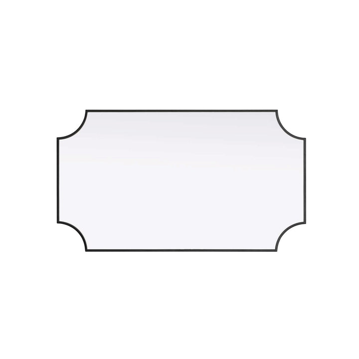 Notched Metal Mirror 24X42 Inch In Black