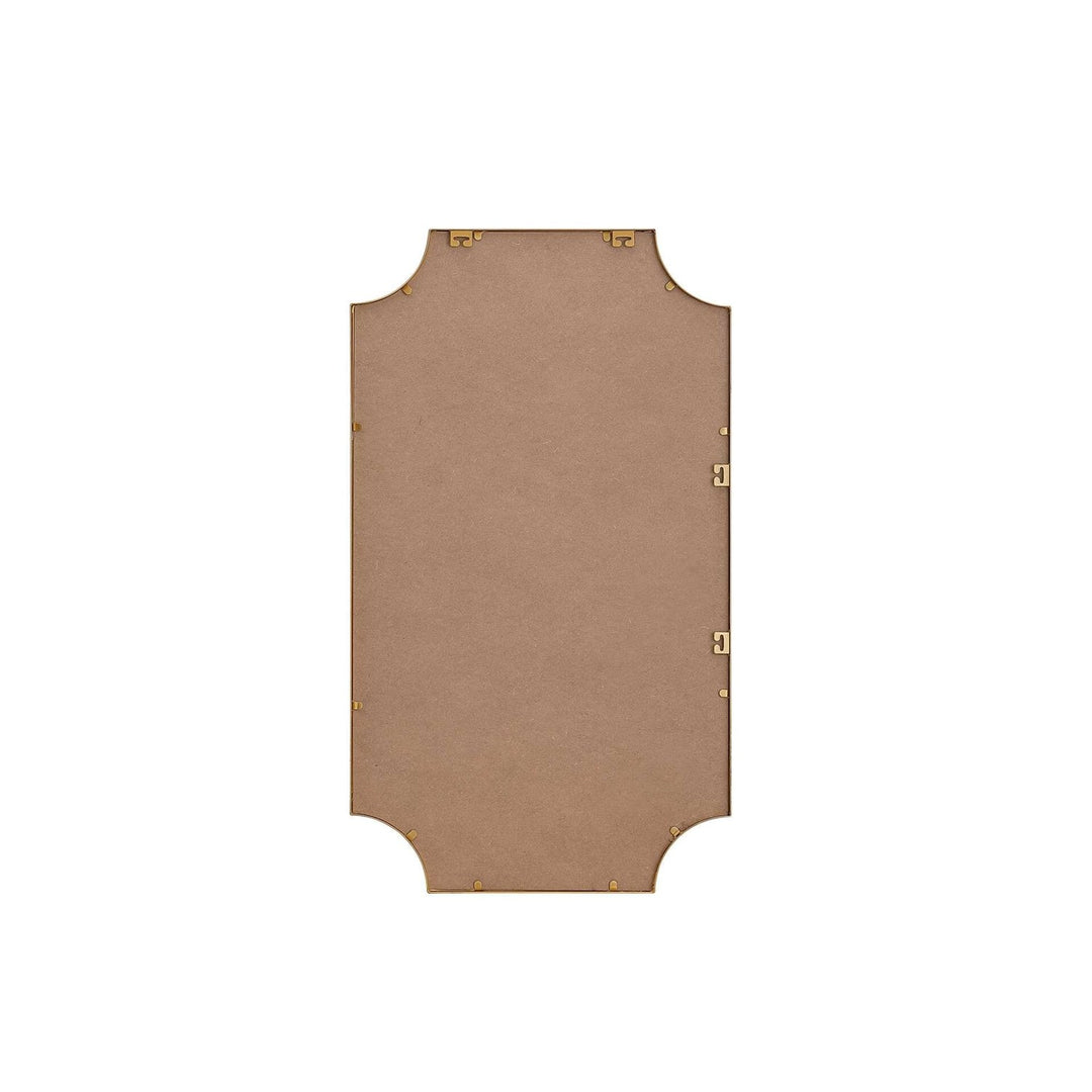 Notched Metal Mirror 24X42 Inch In Brass