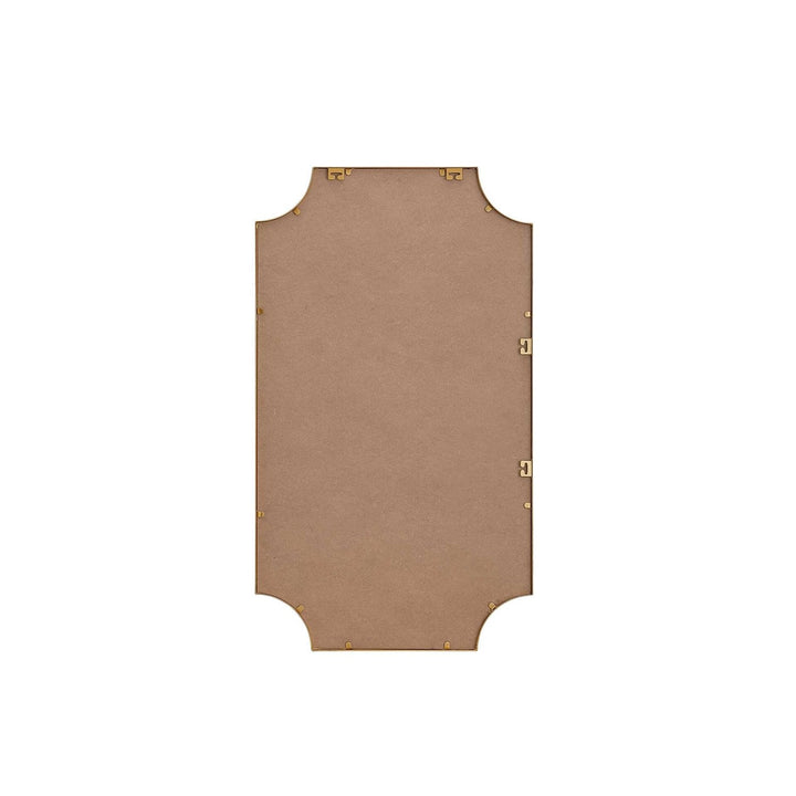 Notched Metal Mirror 24X42 Inch In Brass