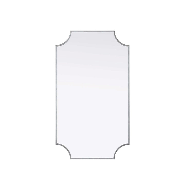Notched Metal Mirror 24X42 Inch In Silver by Elegant Kitchen and Bath