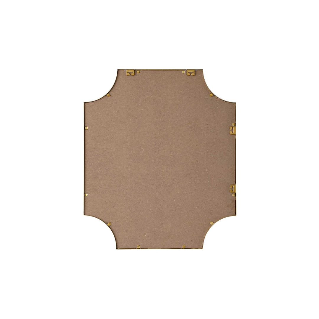Notched Metal Mirror 27X32 Inch In Brass