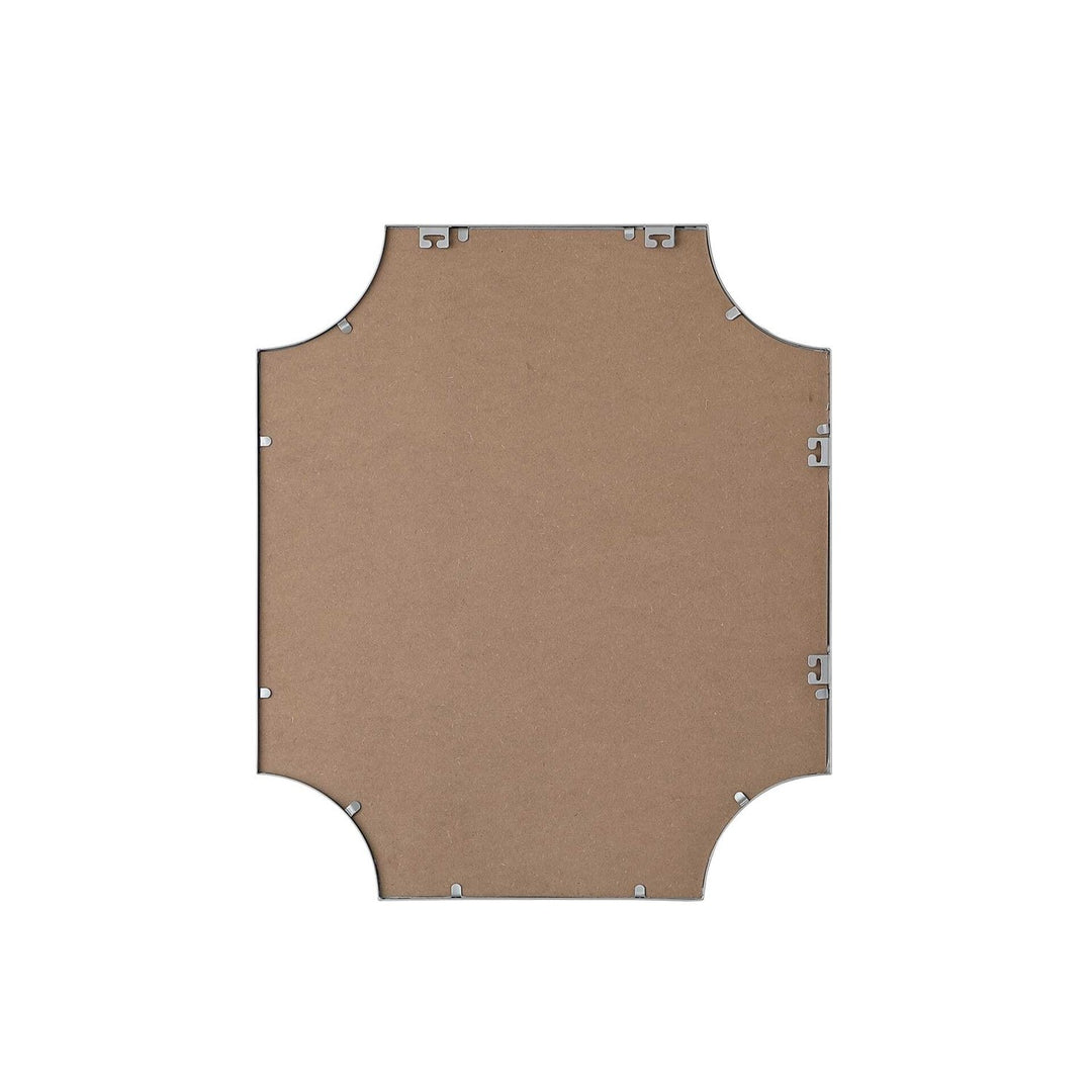 Notched Metal Mirror 27X32 Inch In Silver