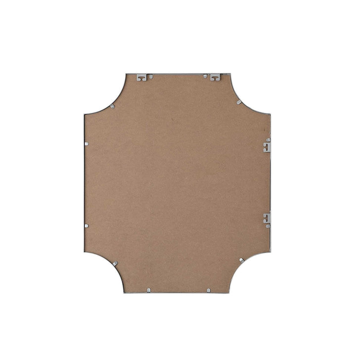 Notched Metal Mirror 27X32 Inch In Silver