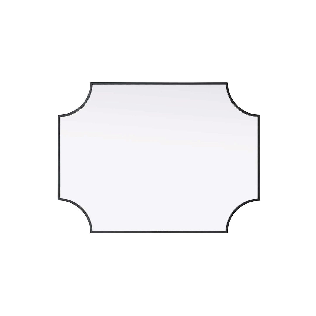 Notched Metal Mirror 27X36 Inch In Black