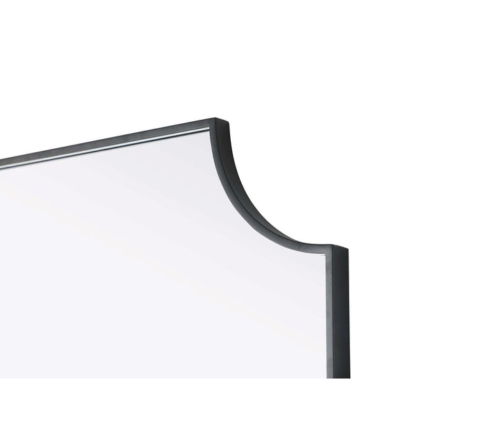 Notched Metal Mirror 27X36 Inch In Black