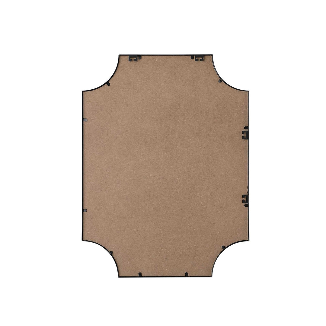 Notched Metal Mirror 27X36 Inch In Black