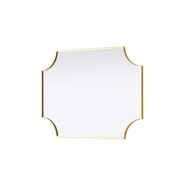 Notched Metal Mirror 27X36 Inch In Brass