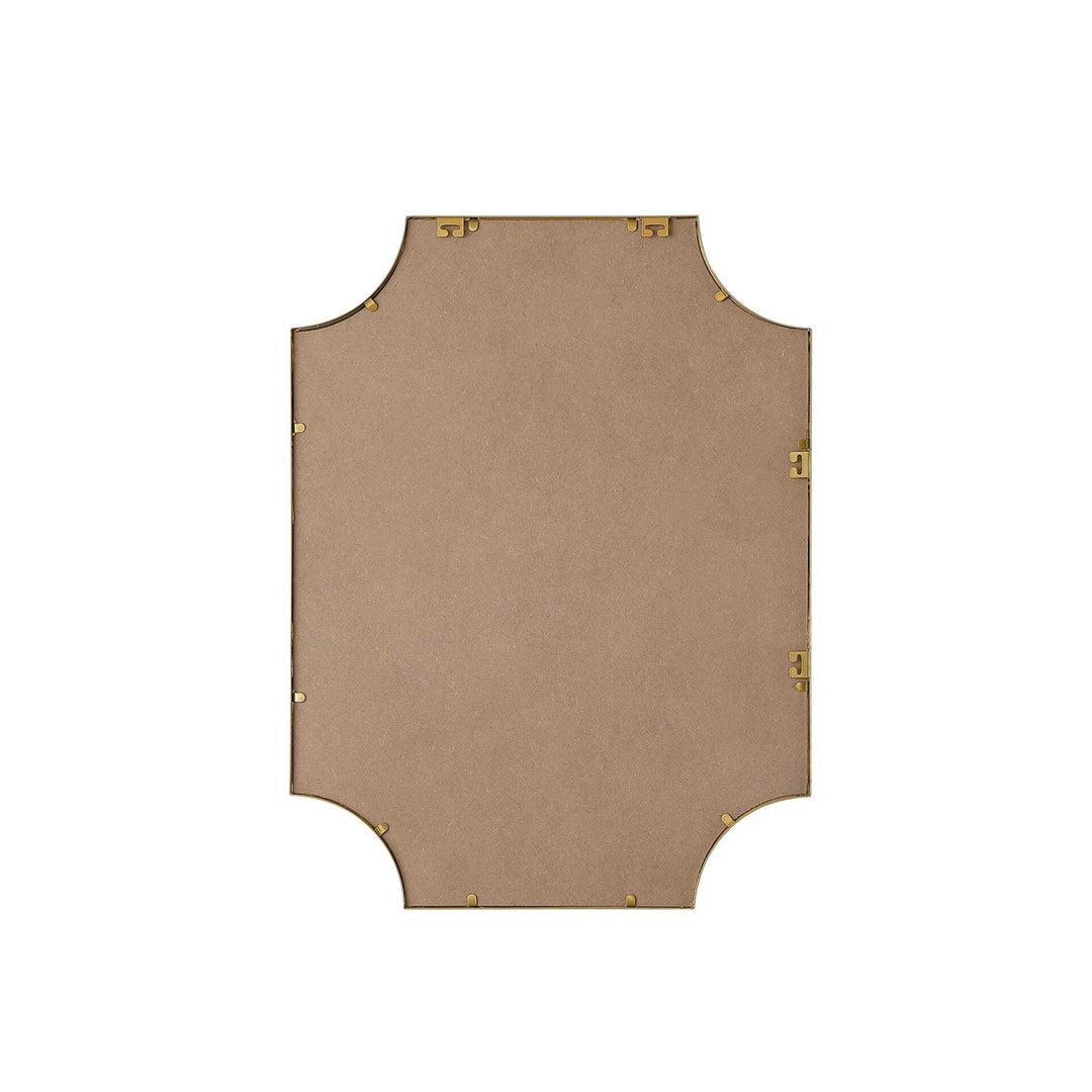 Notched Metal Mirror 27X36 Inch In Brass