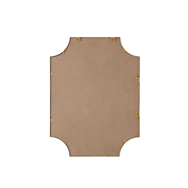 Notched Metal Mirror 27X36 Inch In Brass
