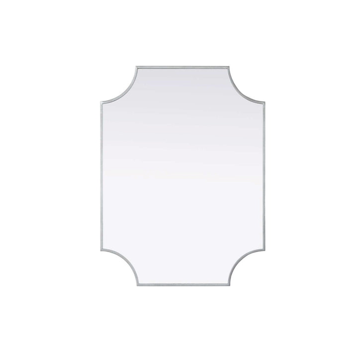 Notched Metal Mirror 27X36 Inch In Silver by Elegant Kitchen and Bath