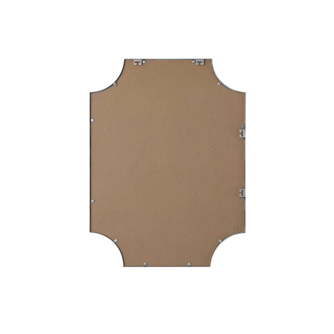 Notched Metal Mirror 27X36 Inch In Silver