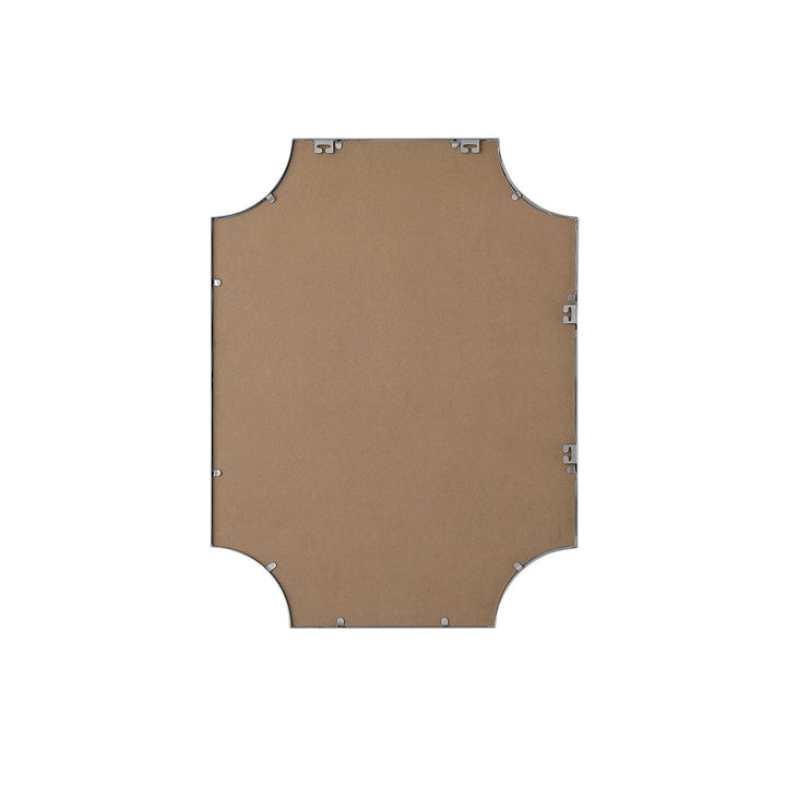 Notched Metal Mirror 27X36 Inch In Silver