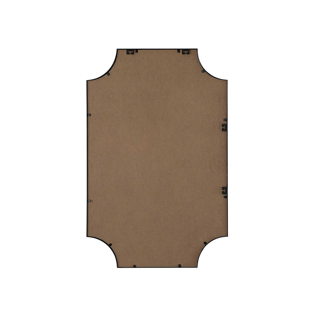 Notched Metal Mirror 27X42 Inch In Black