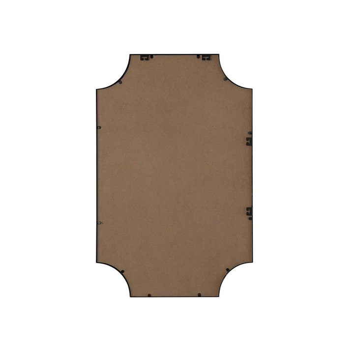 Notched Metal Mirror 27X42 Inch In Black