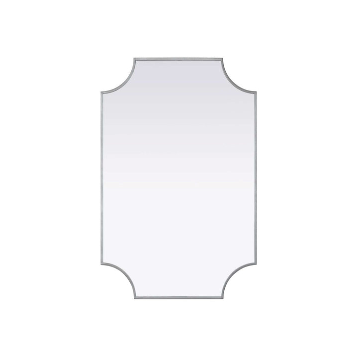 Notched Metal Mirror 27X42 Inch In Silver by Elegant Kitchen and Bath