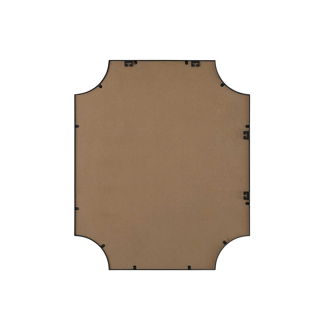 Notched Metal Mirror 30X36 Inch In Black