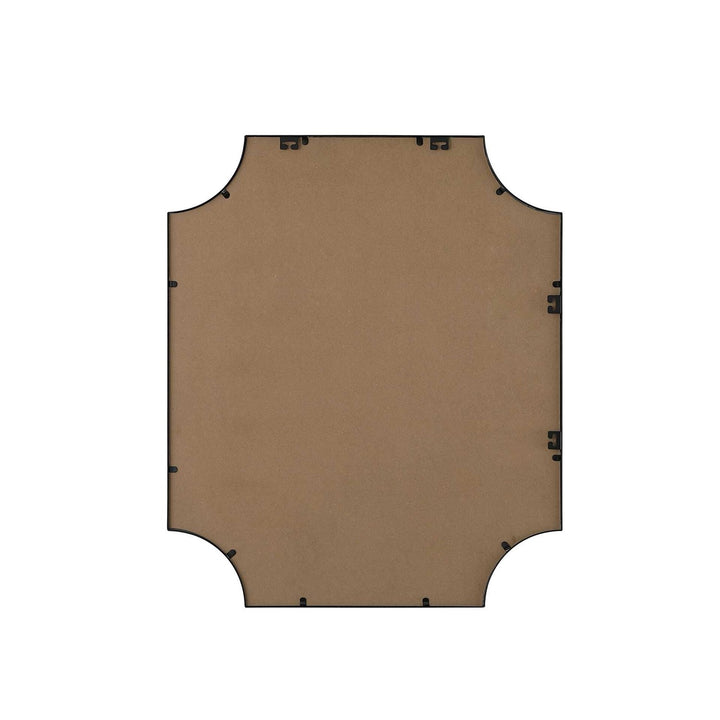 Notched Metal Mirror 30X36 Inch In Black