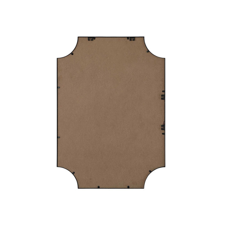 Notched Metal Mirror 30X42 Inch In Black