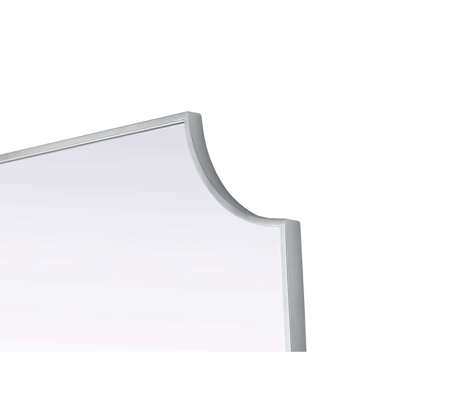 Notched Metal Mirror 30X42 Inch In Silver
