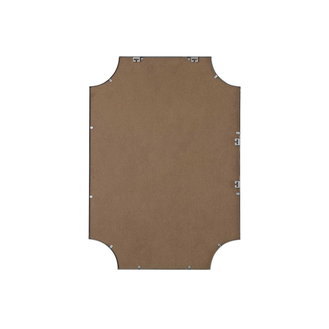 Notched Metal Mirror 30X42 Inch In Silver