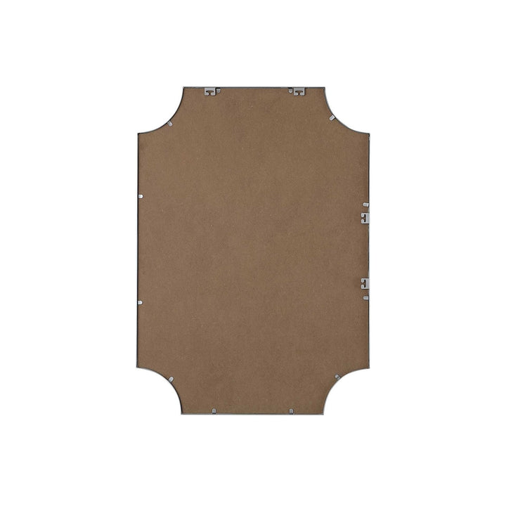 Notched Metal Mirror 30X42 Inch In Silver