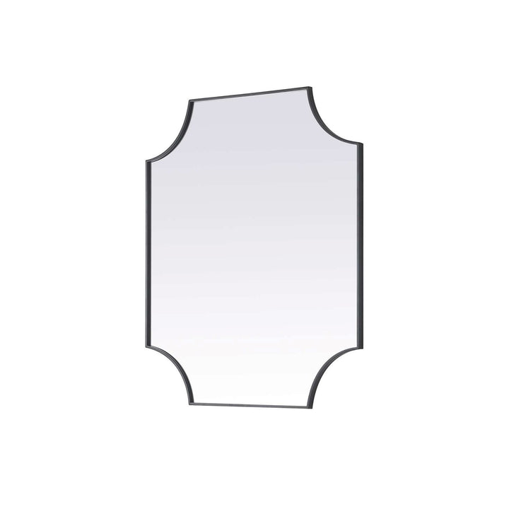 Notched Metal Mirror 36X42 Inch In Black