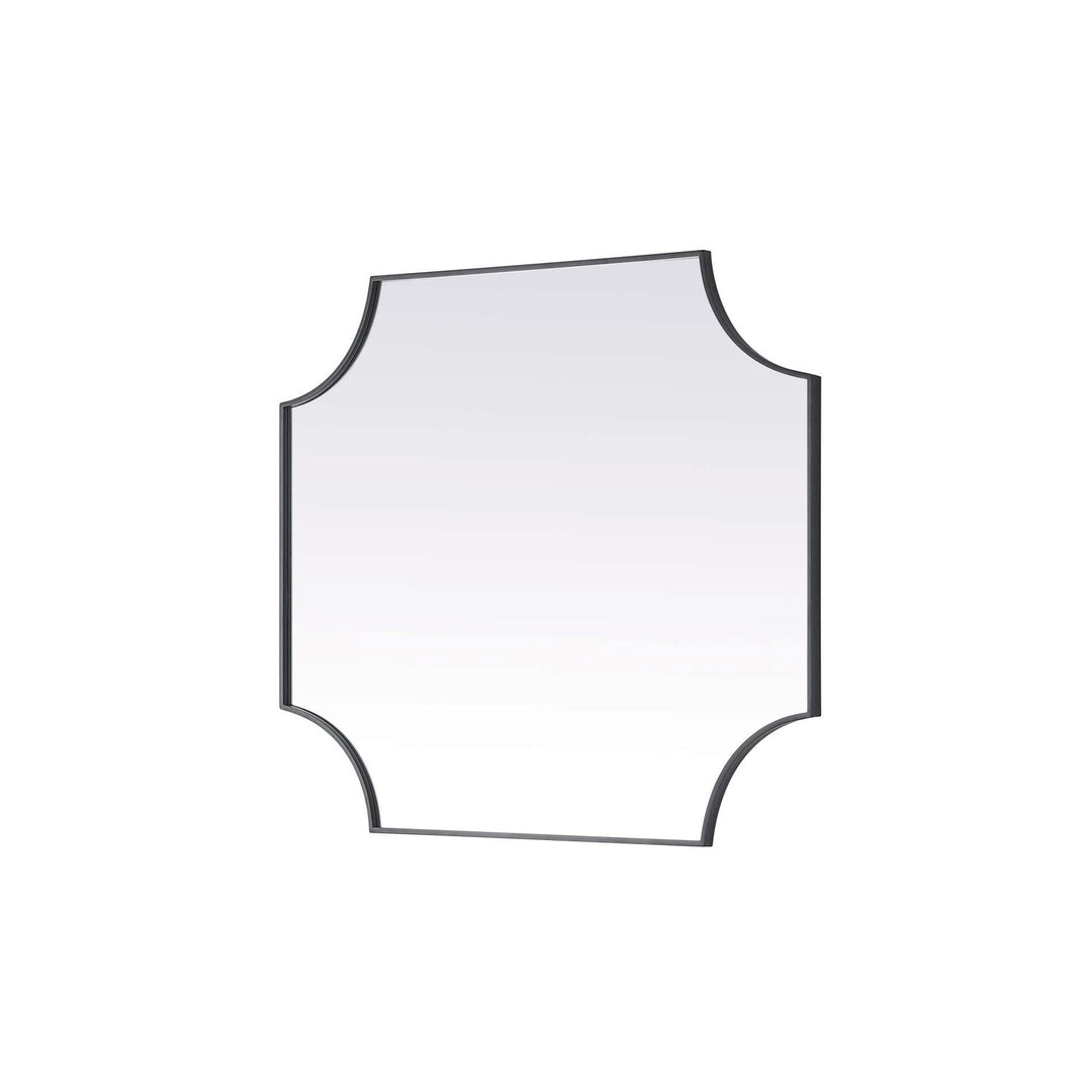 Notched Metal Mirror 36X42 Inch In Black