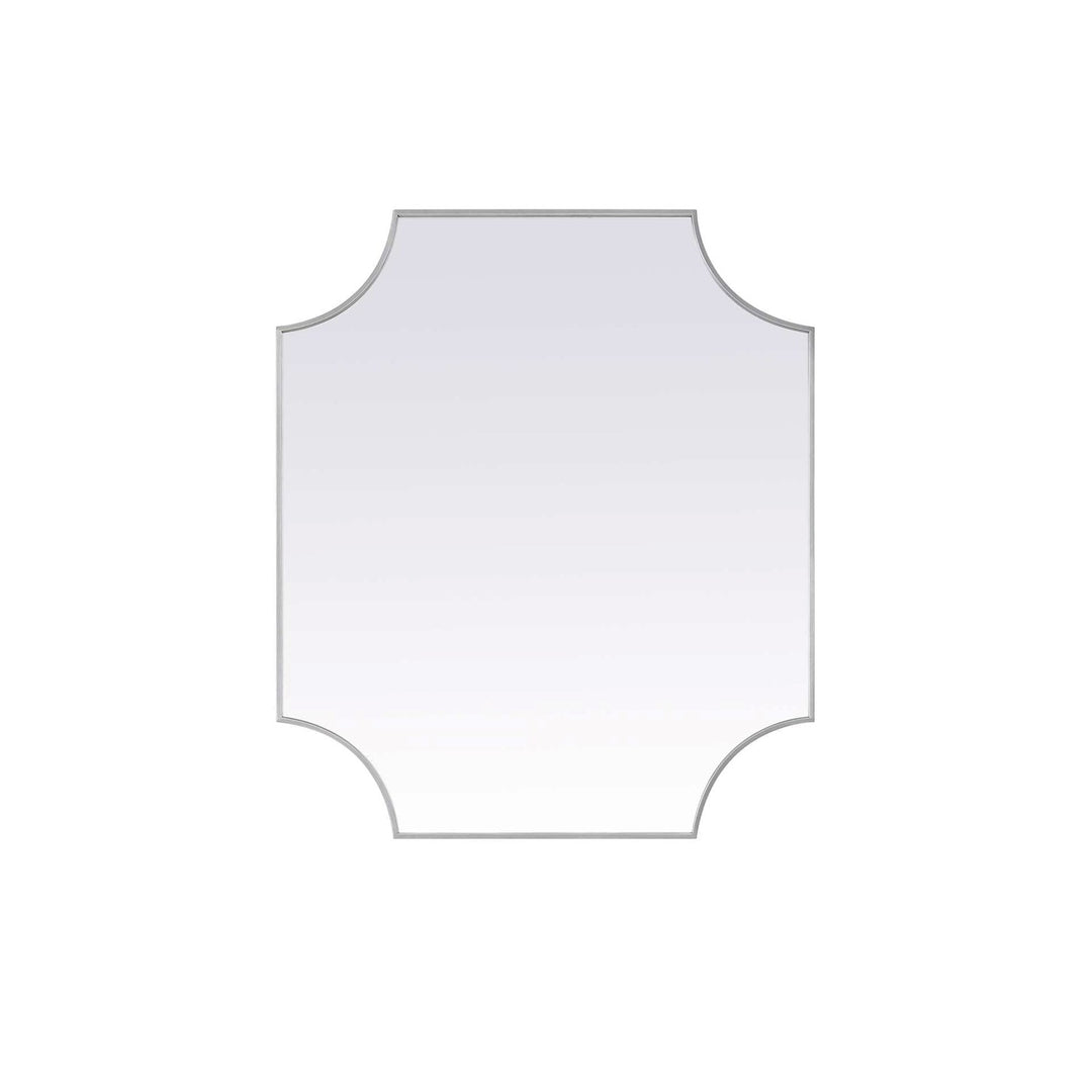Notched Metal Mirror 36X42 Inch In Silver by Elegant Kitchen and Bath
