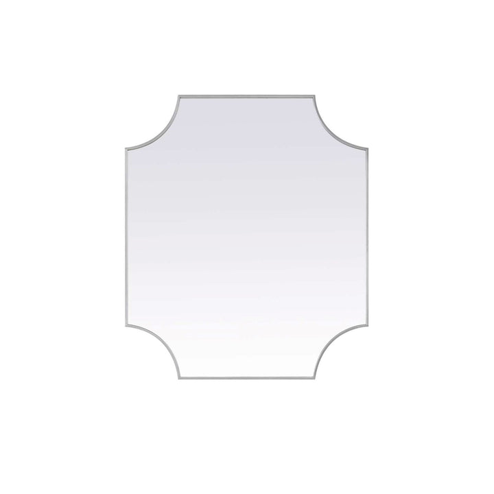 Notched Metal Mirror 36X42 Inch In Silver by Elegant Kitchen and Bath