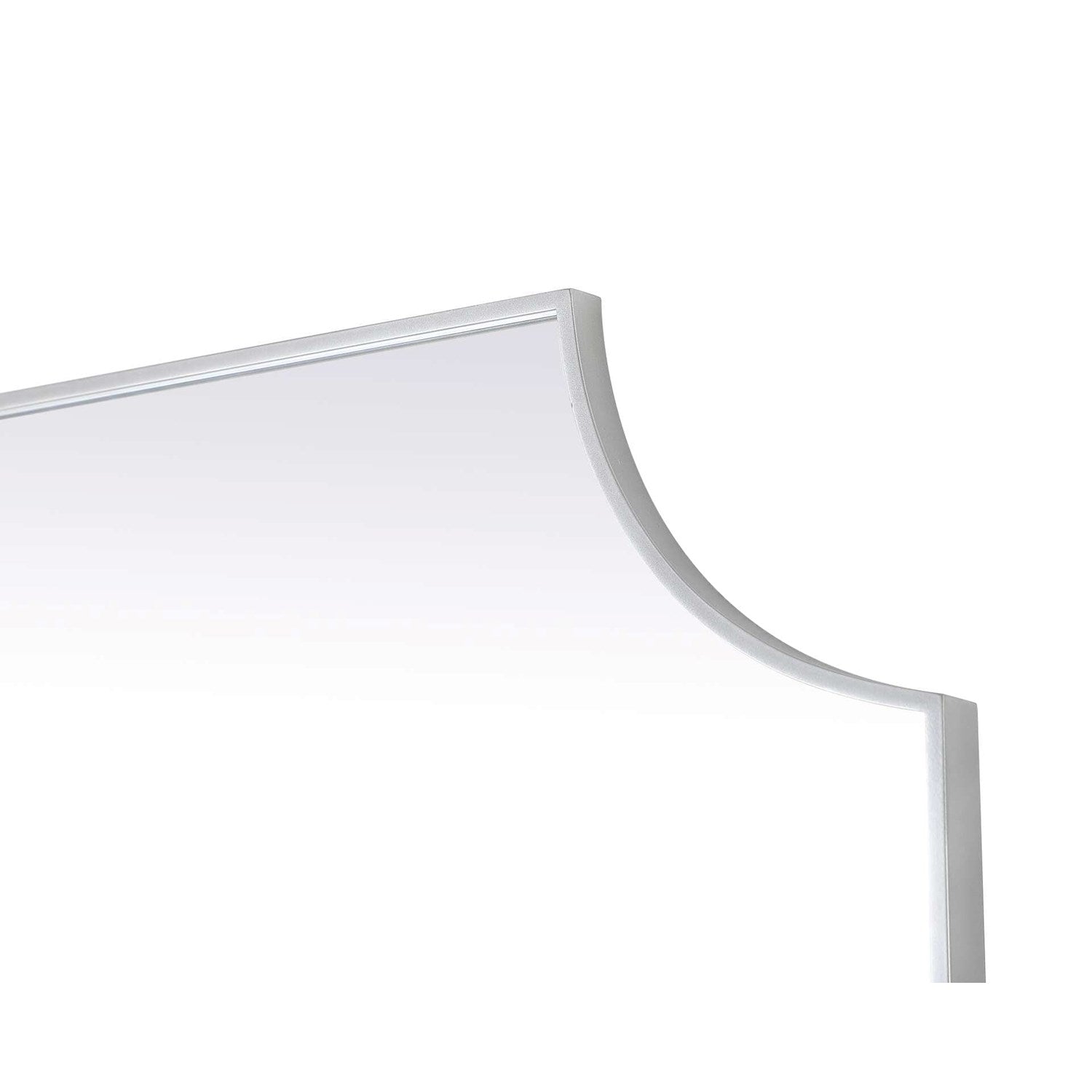 Notched Metal Mirror 36X42 Inch In Silver