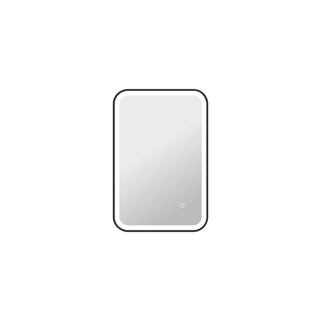 30 Inch Rectangle Led Front And Backlit Wall Mirror In Black by Elegant Kitchen and Bath