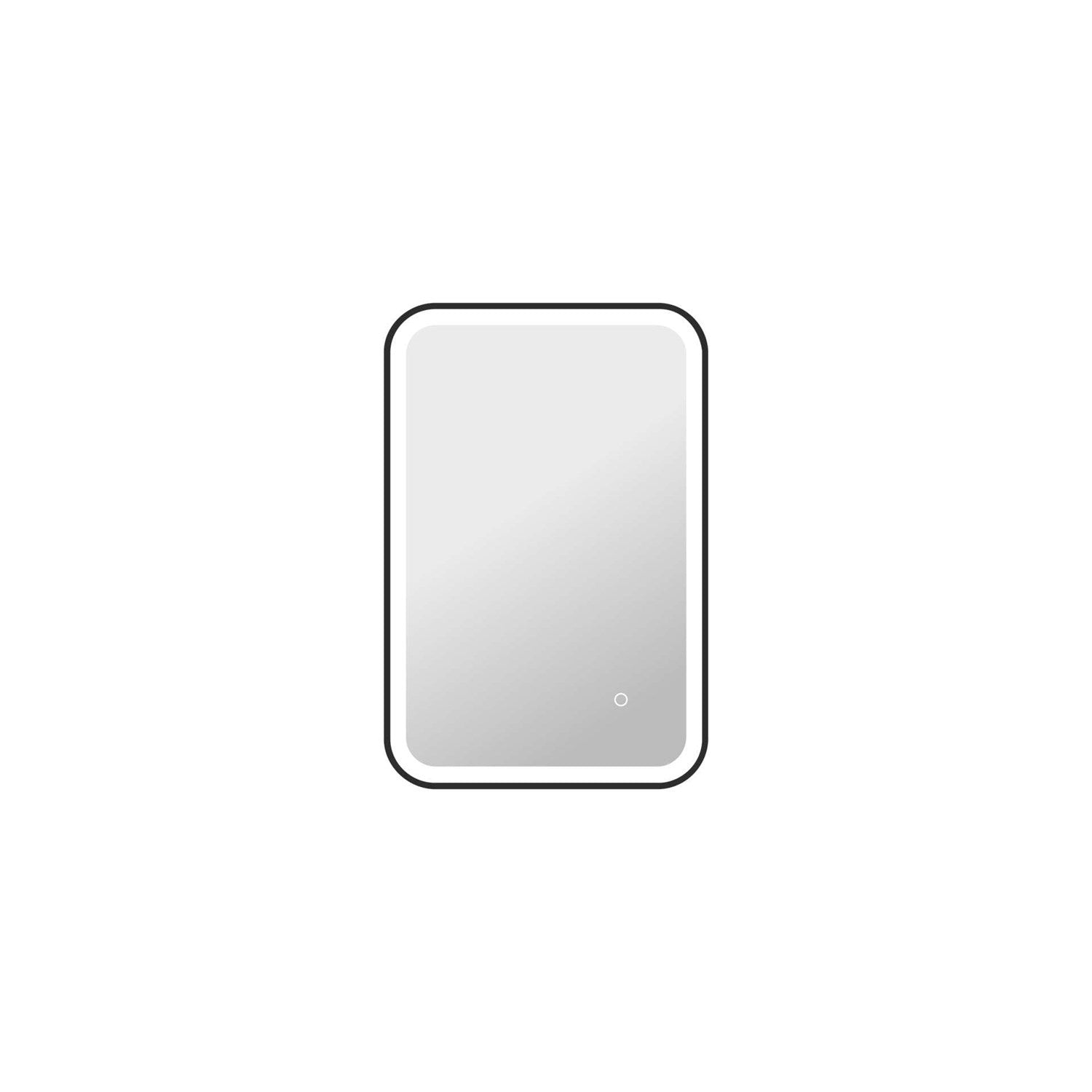30 Inch Rectangle Led Front And Backlit Wall Mirror In Black by Elegant Kitchen and Bath