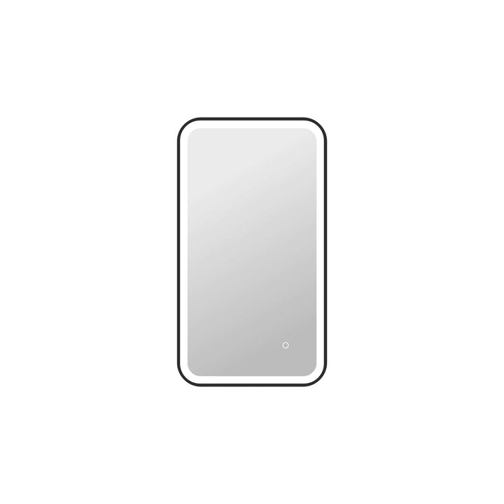 36 Inch Rectangle Led Front And Backlit Wall Mirror In Black by Elegant Kitchen and Bath
