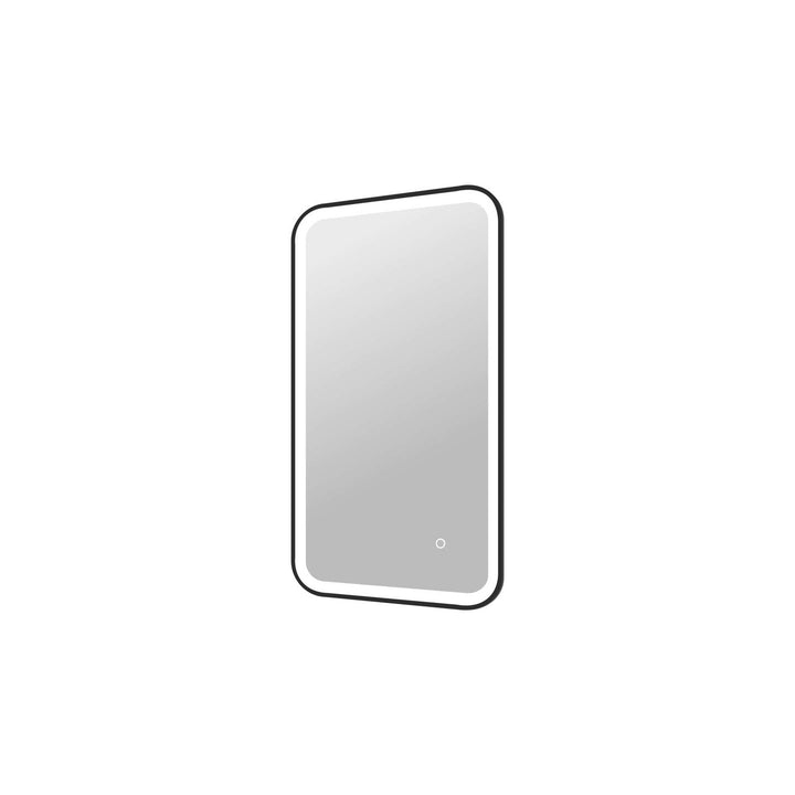 36 Inch Rectangle Led Front And Backlit Wall Mirror In Black