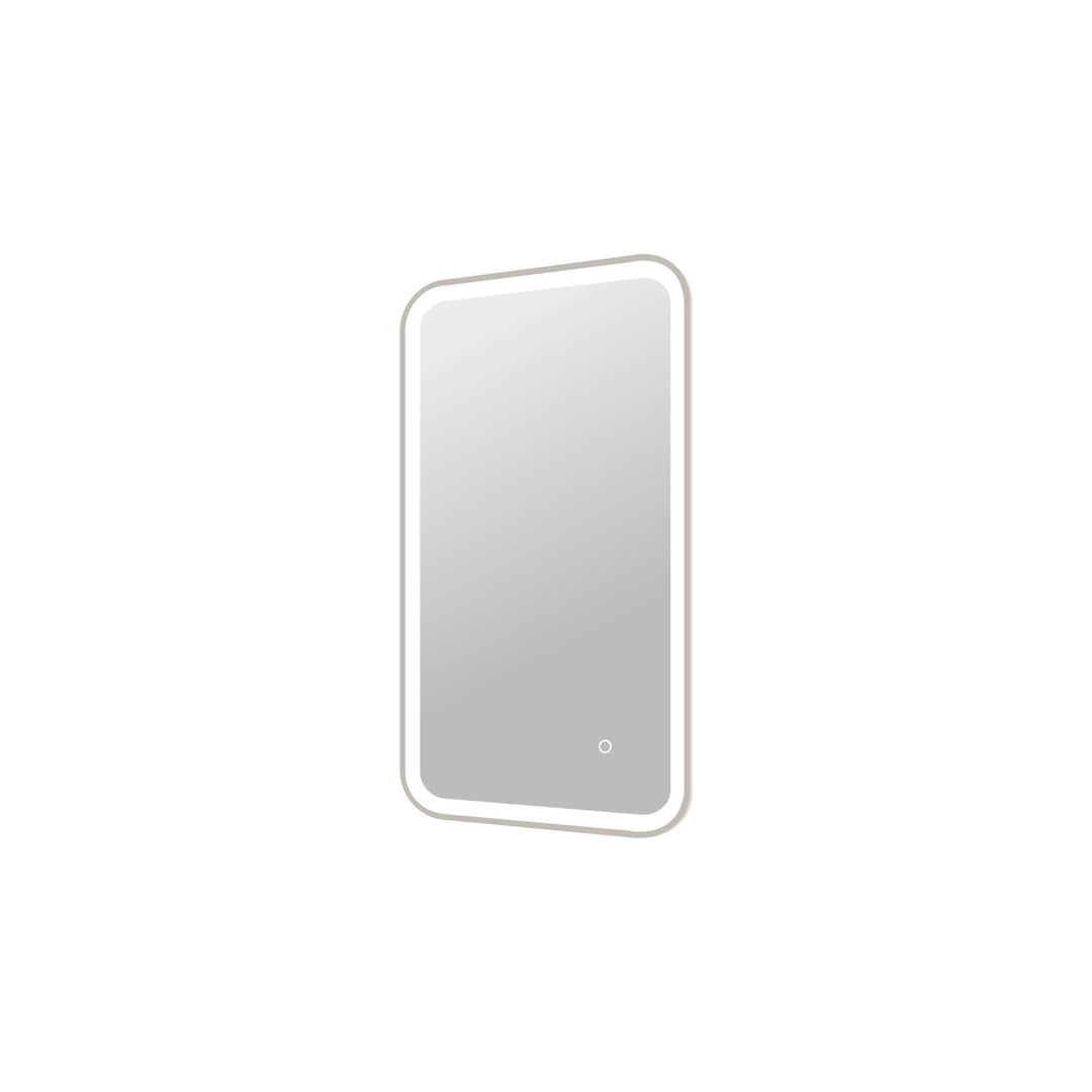 36 Inch Rectangle Led Front And Backlit Wall Mirror In Silver