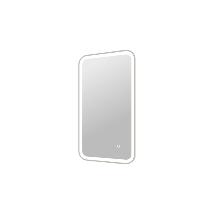 36 Inch Rectangle Led Front And Backlit Wall Mirror In Silver