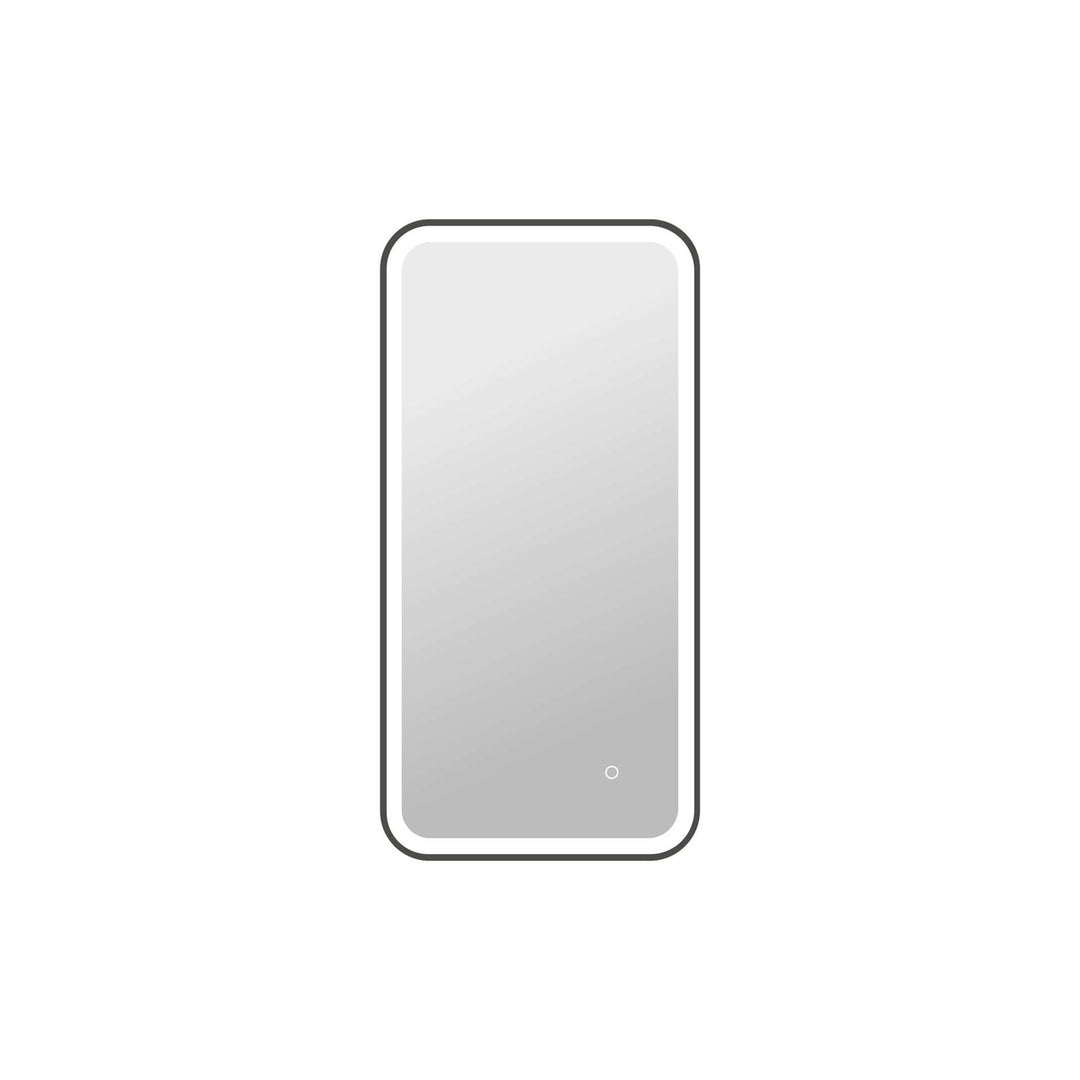 40 Inch Rectangle Led Front And Backlit Wall Mirror In Black by Elegant Kitchen and Bath